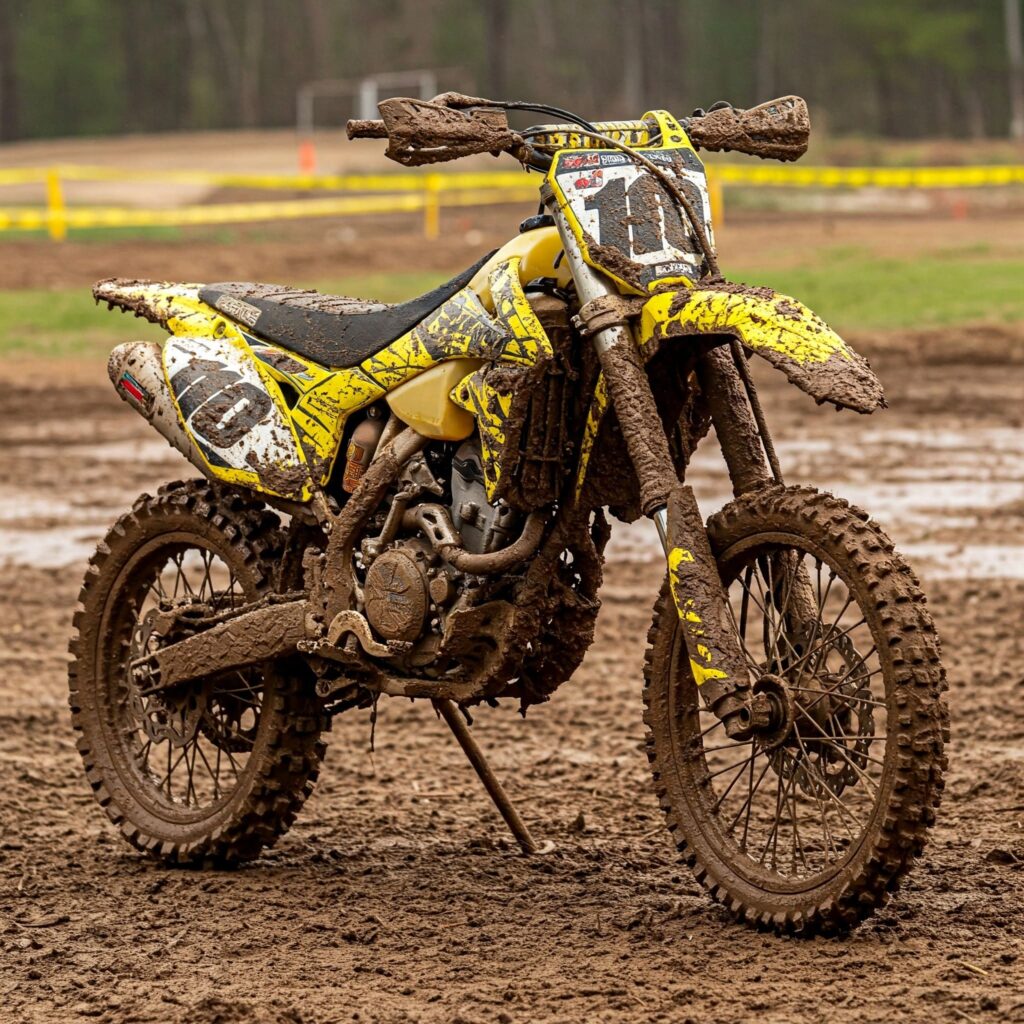 Yellow Racing Dirt Bike