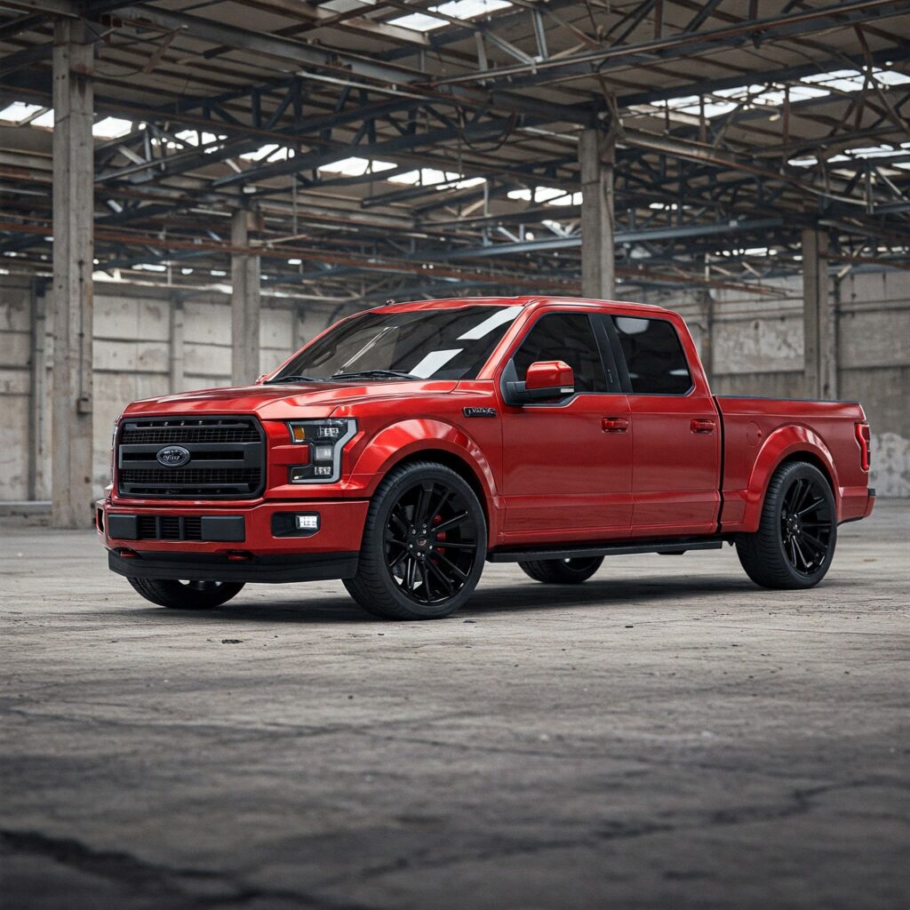 Red Ford Pickup Truck