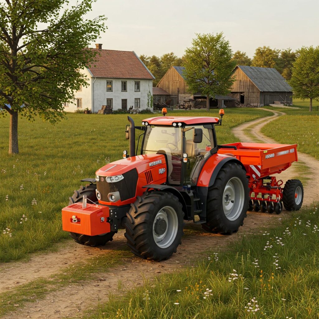 Red Kubota Tractor