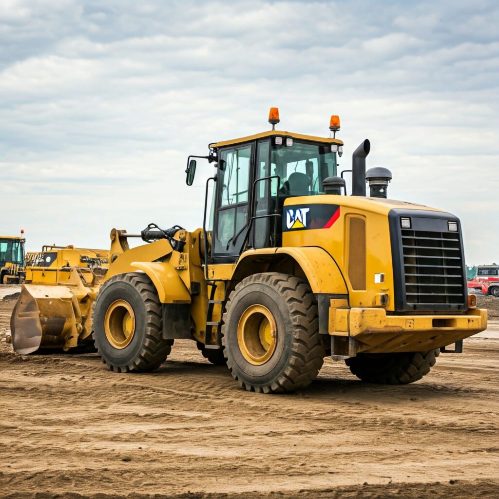 Yellow Cat Front Loader Construction Site