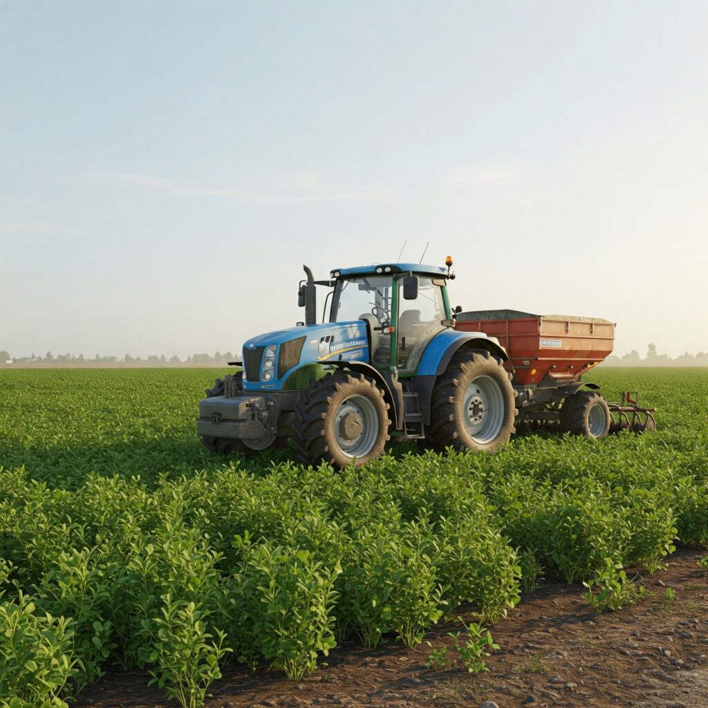 Blue Farming Tractor