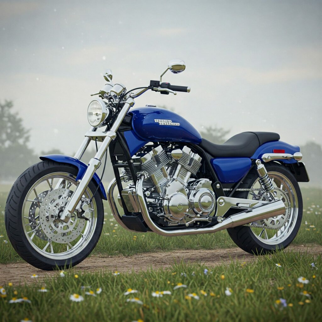 Purple Classic Motorcycle