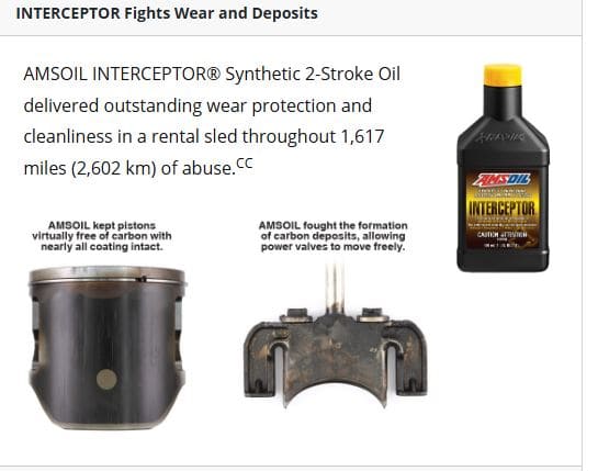 Amsoil 2 stroke snowmobile test