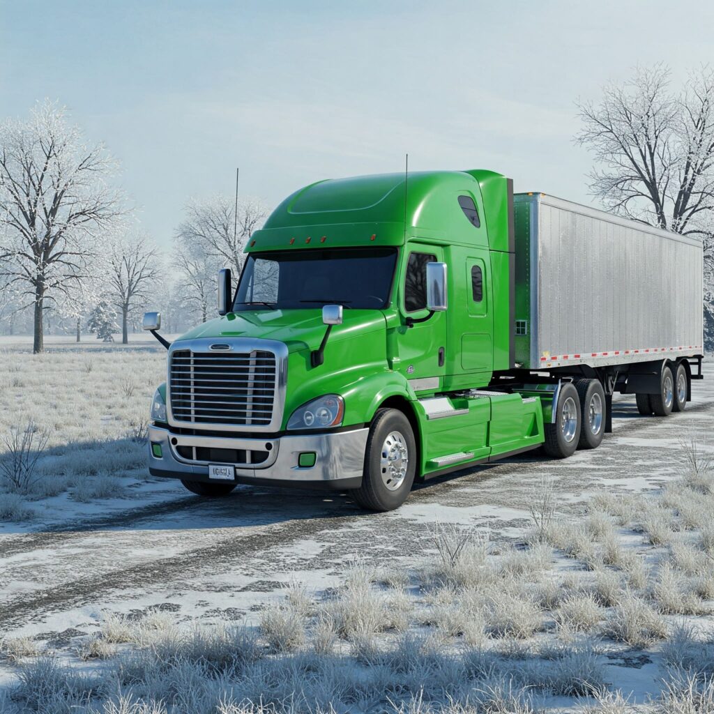 Green Semi Truck