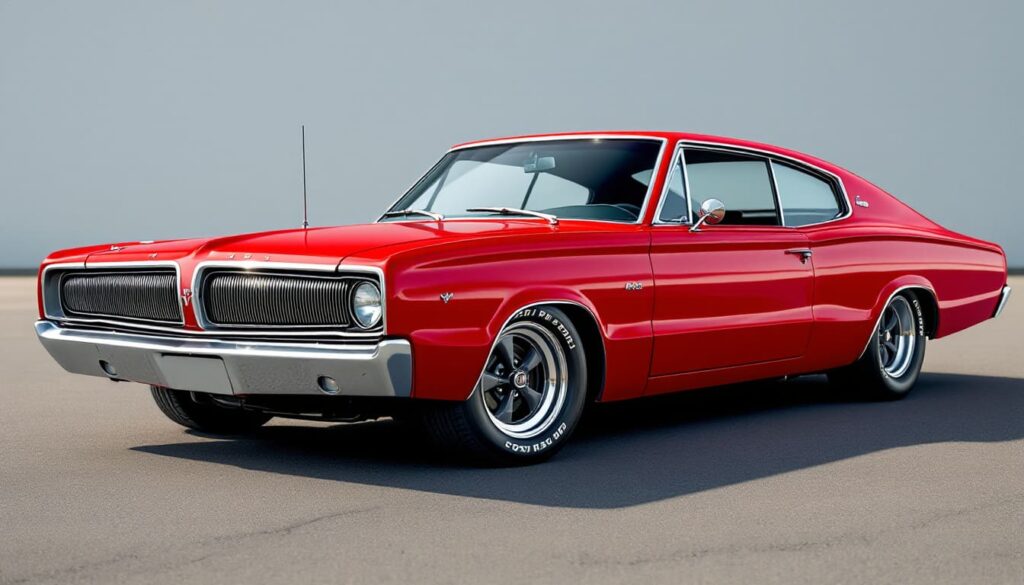 Red 1966 Dodge Charger Muscle Car