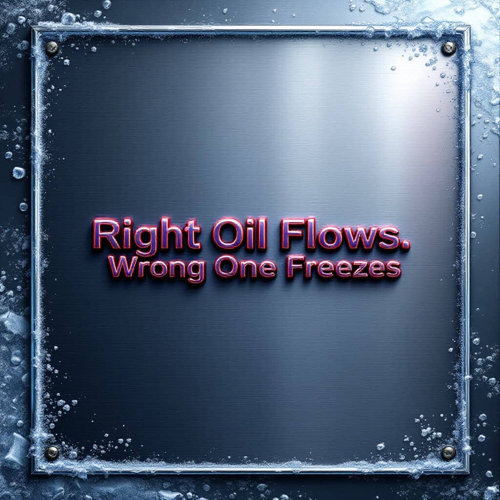 Right oil flows wrong oil freezes