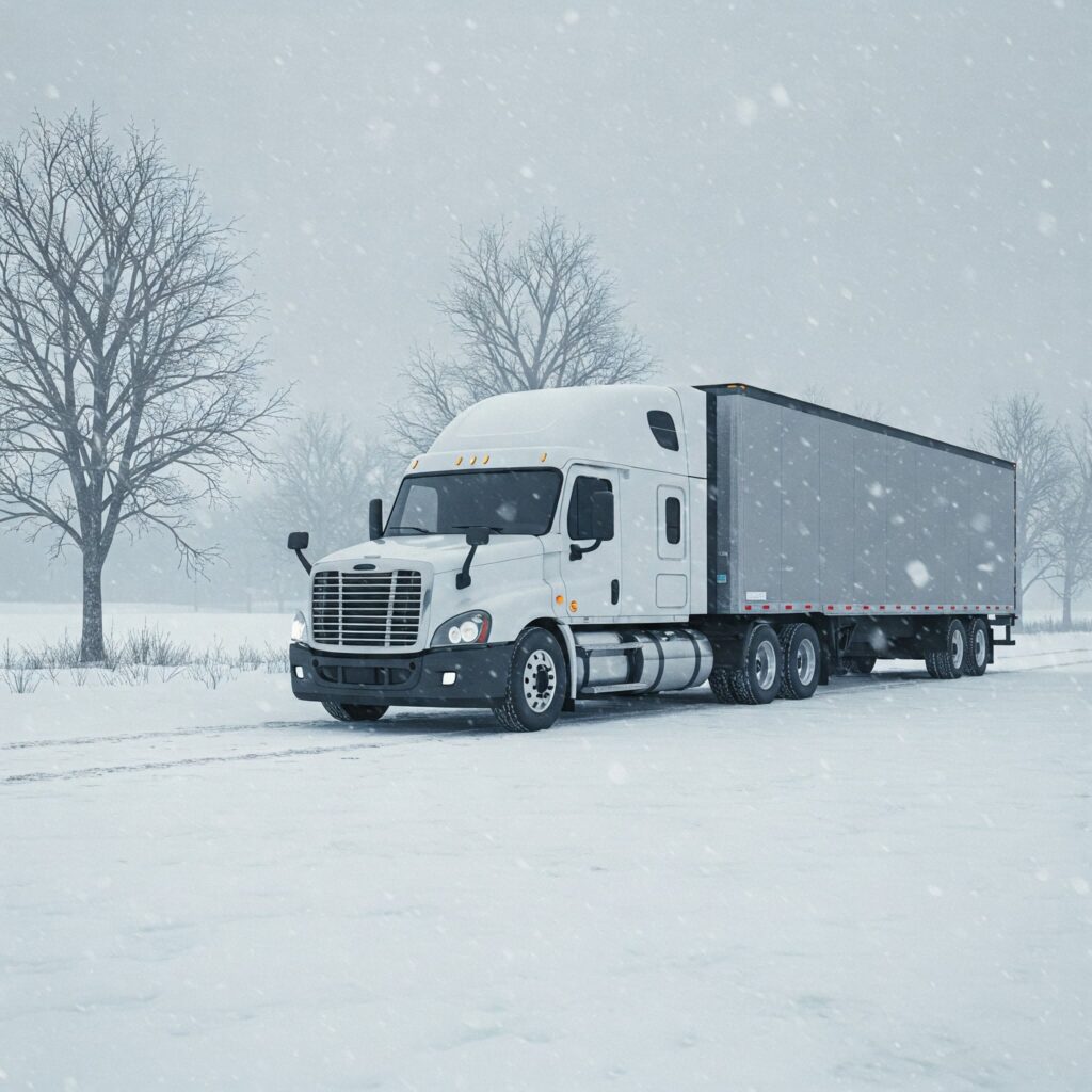 White Semi Truck