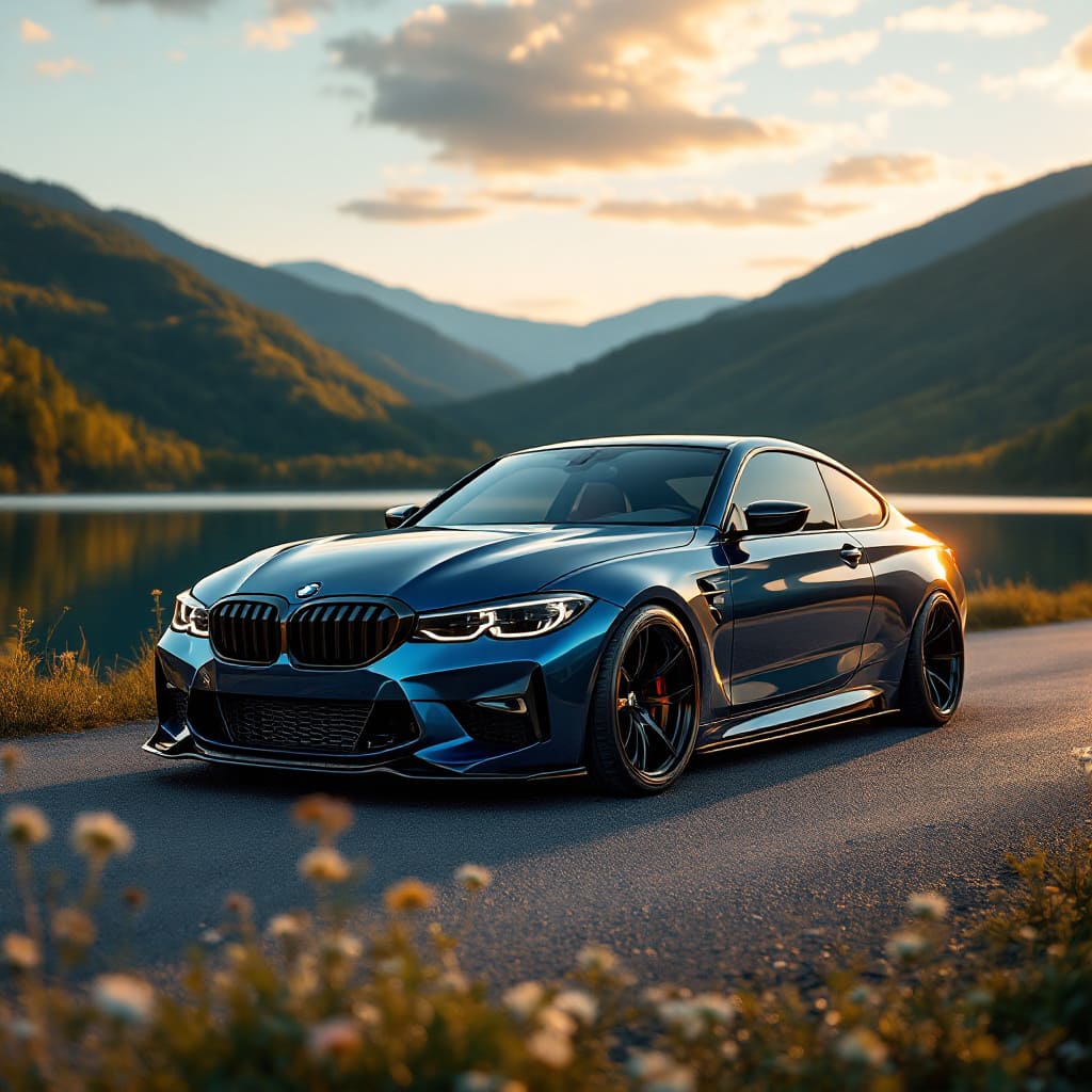 Blue Bmw 430i Catskill Reservoir