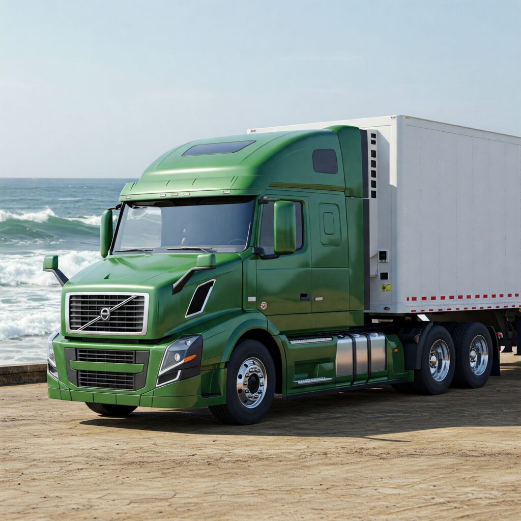 Green Volvo Vnl