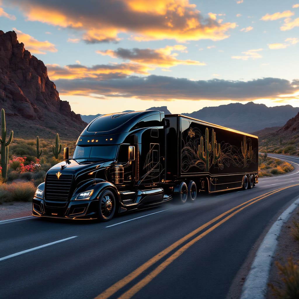 Metallic Black Mack T880 Desert Drive