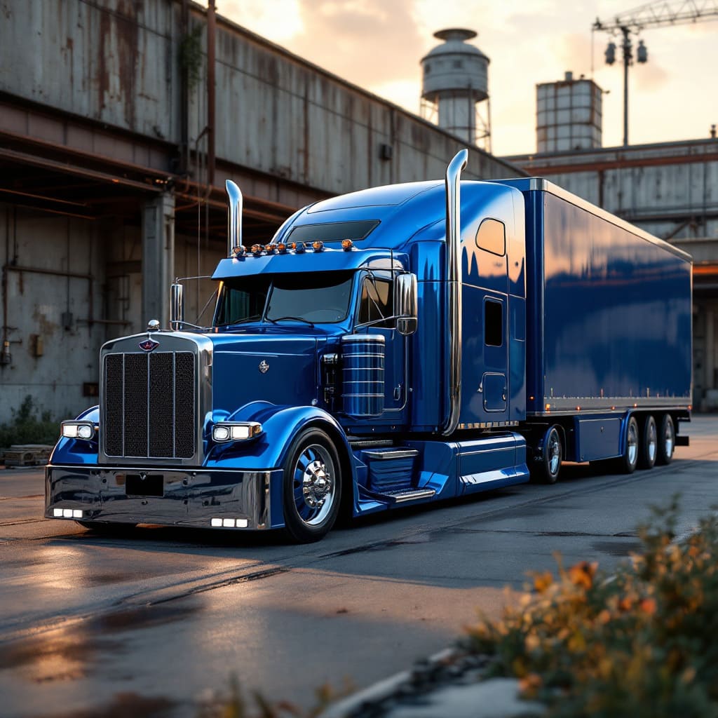 Metallic Blue Peterbilt 567