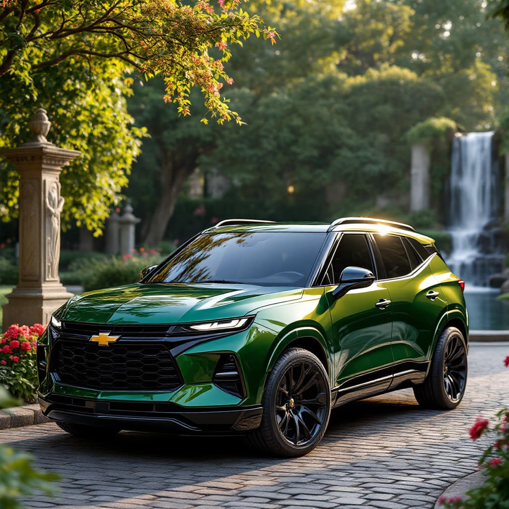 Metallic Green Chevy Trailblazer