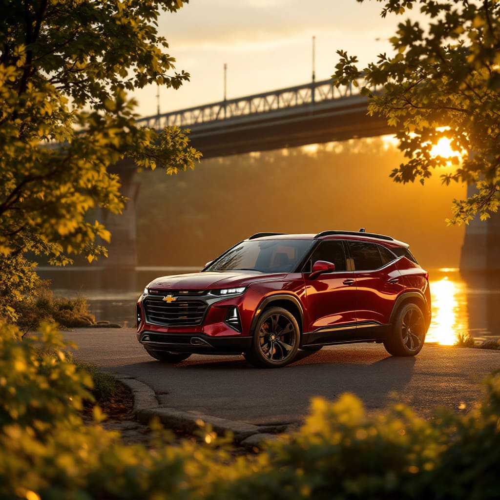 Metallic Red 2022 Chevy Trailblazer River Sunset