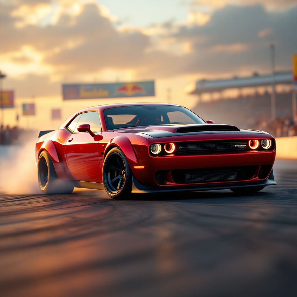 Red Dodge Challenger