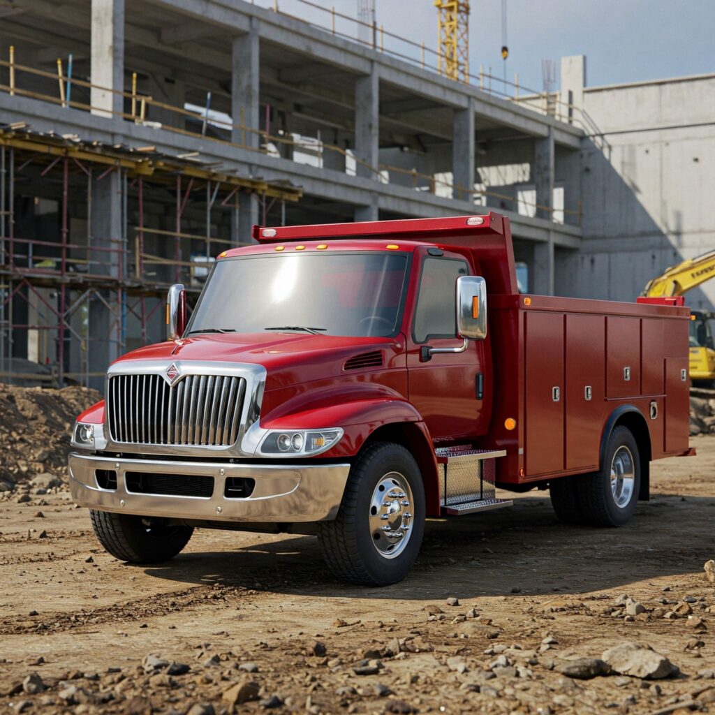 Red International 4300 Truck