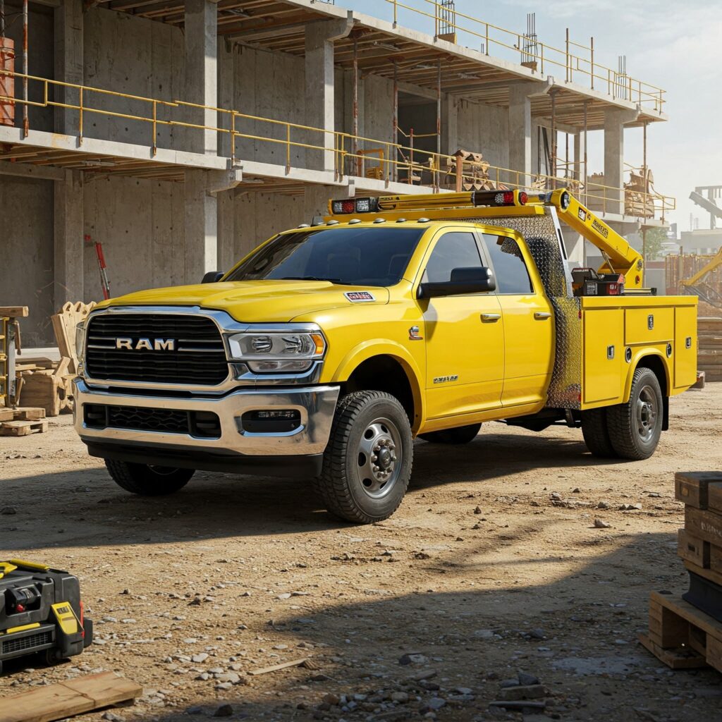 Yellow Dodge Ram 5500