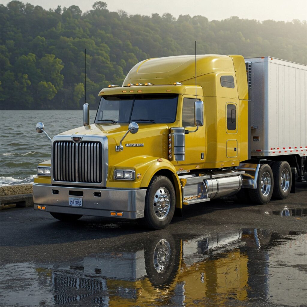 Yellow Western Star Truck