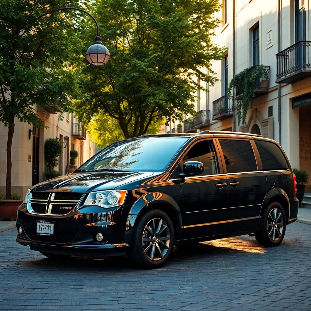 Black Dodge Grand Caravan