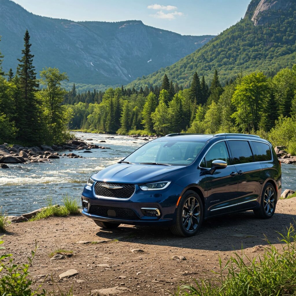 Blue chrysler pacifica