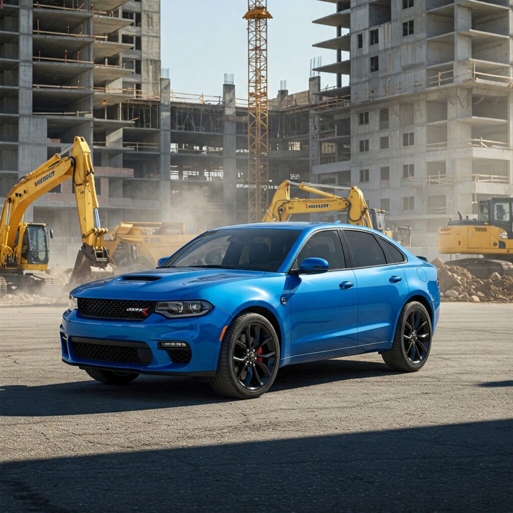 Blue dodge hornet