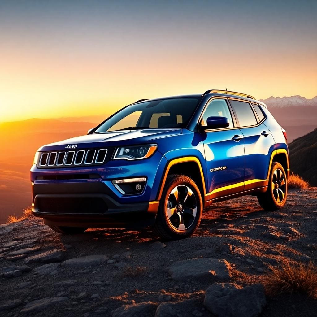 Blue Jeep Compass