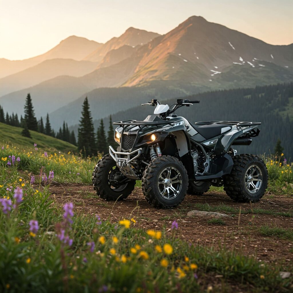 Cfmoto 450 Atv Mountain Scene