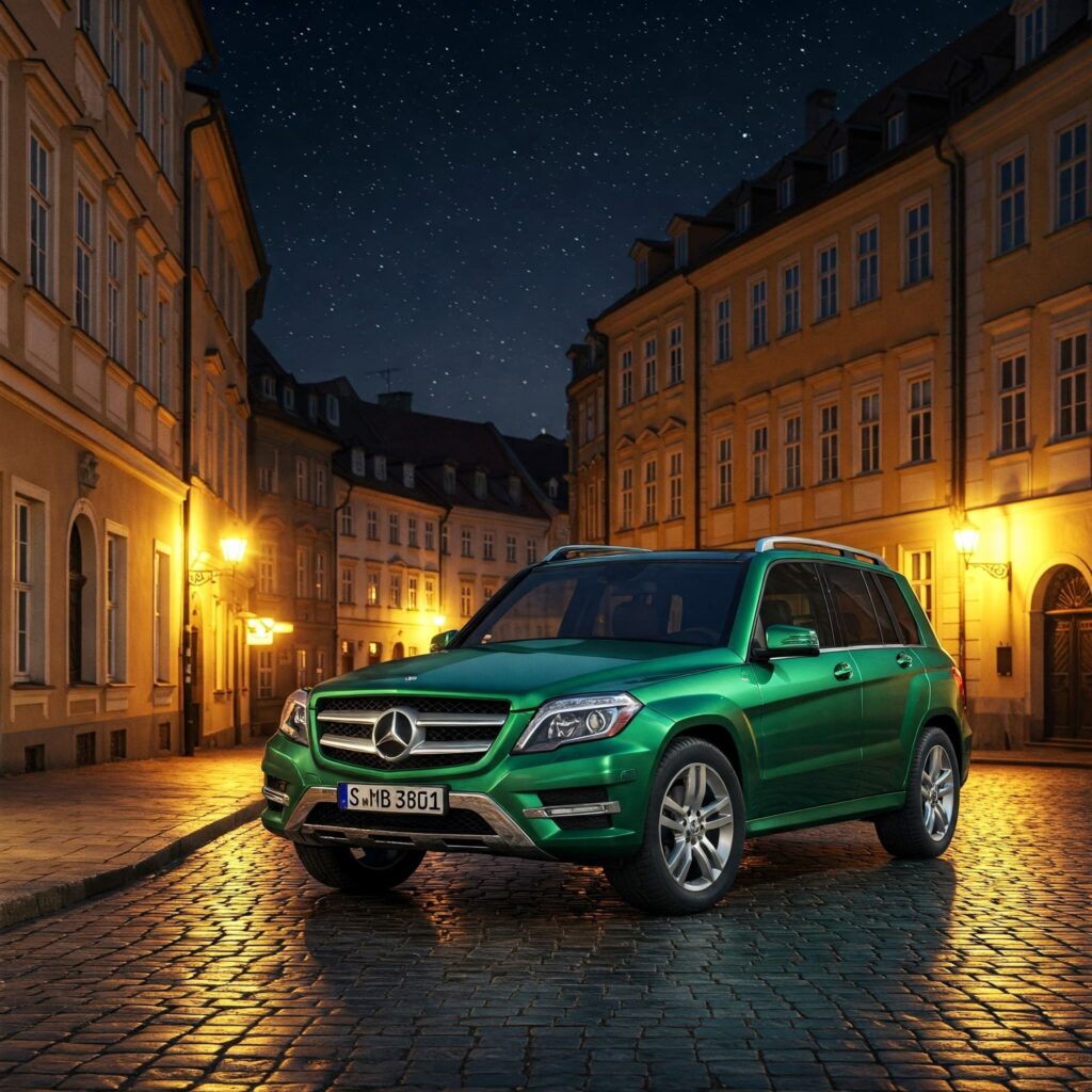 Green Mercedes Benz