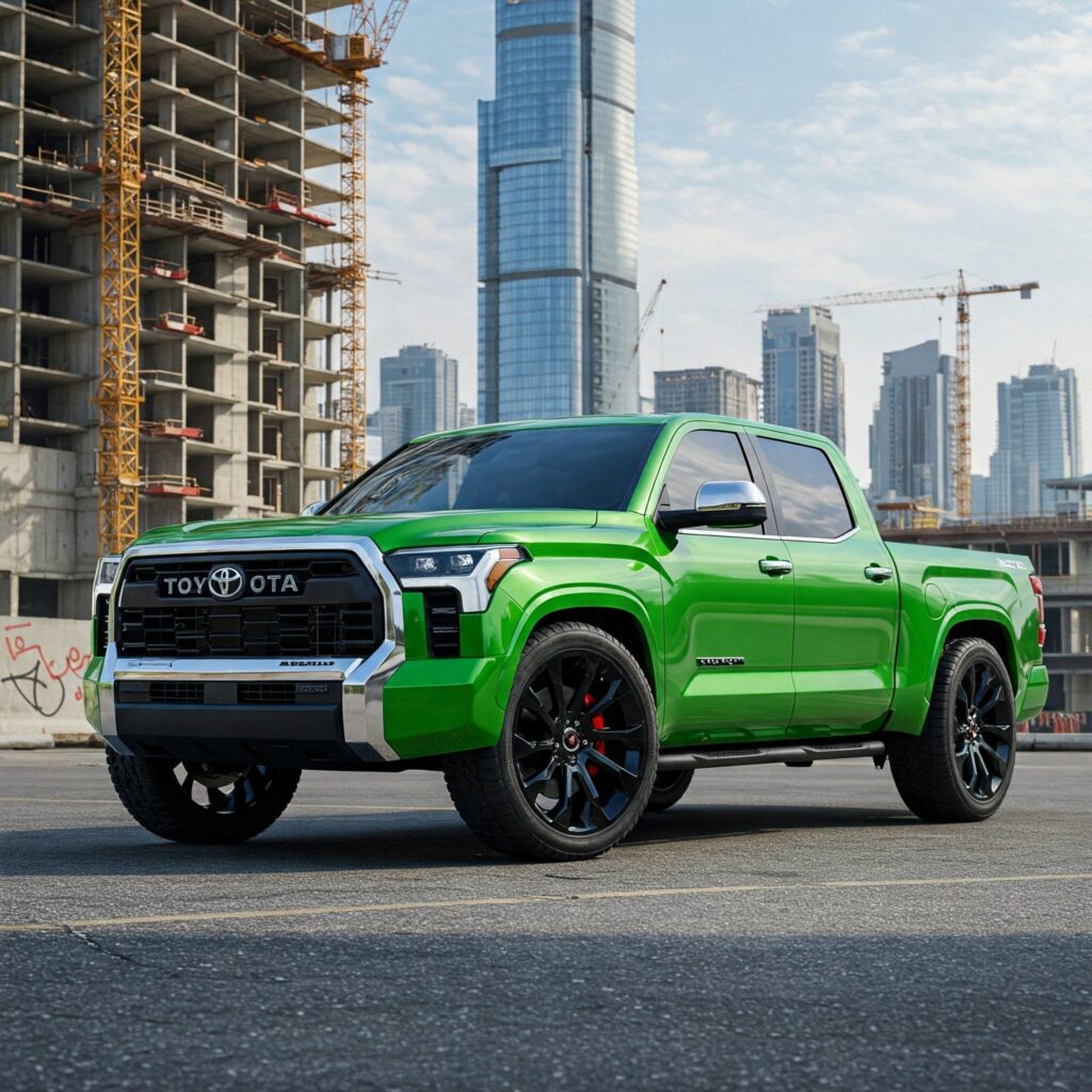 Green toyota tundra