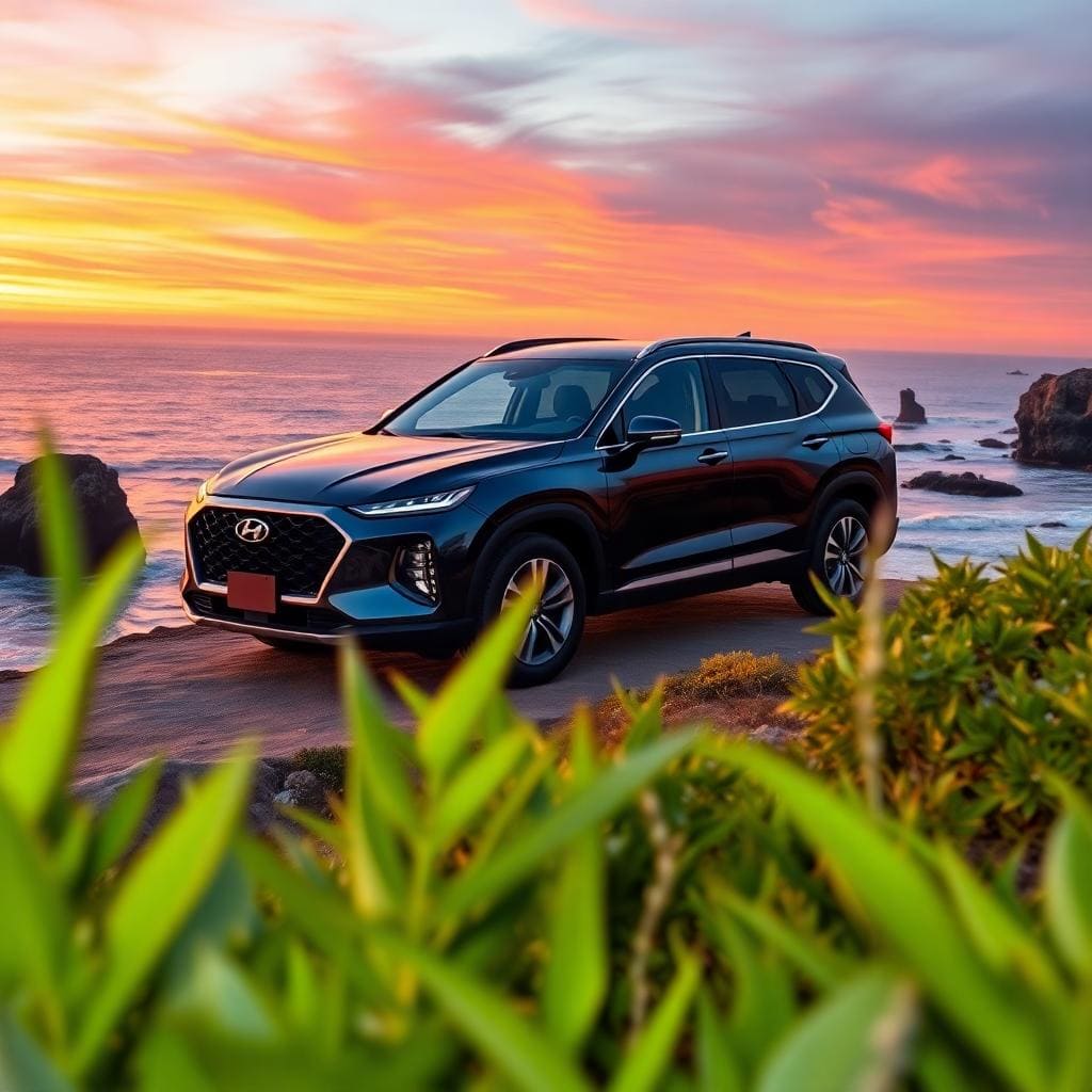 Hyundai Santa Fe Coastal Sunset