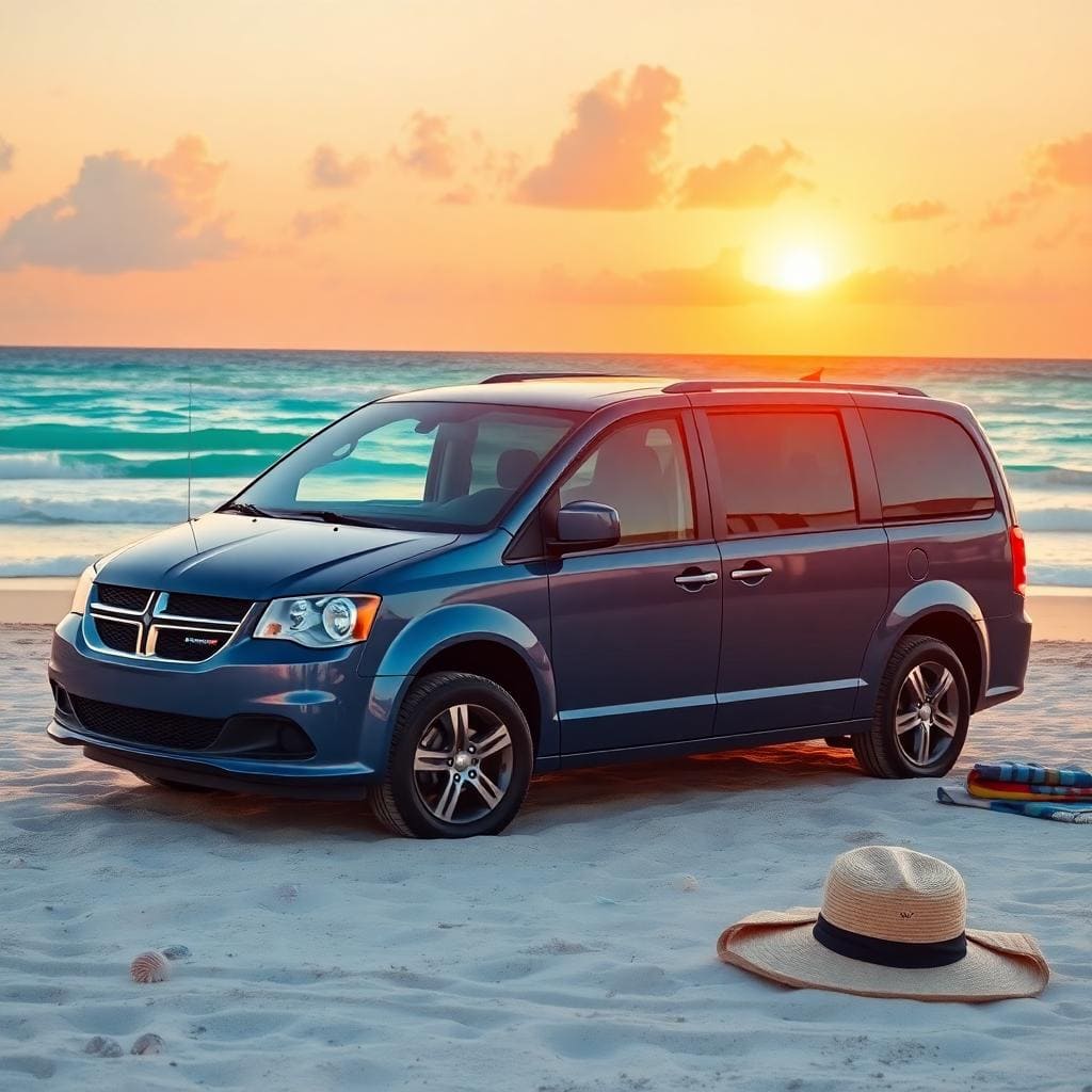 Metallic Blue Dodge Grand Caravan