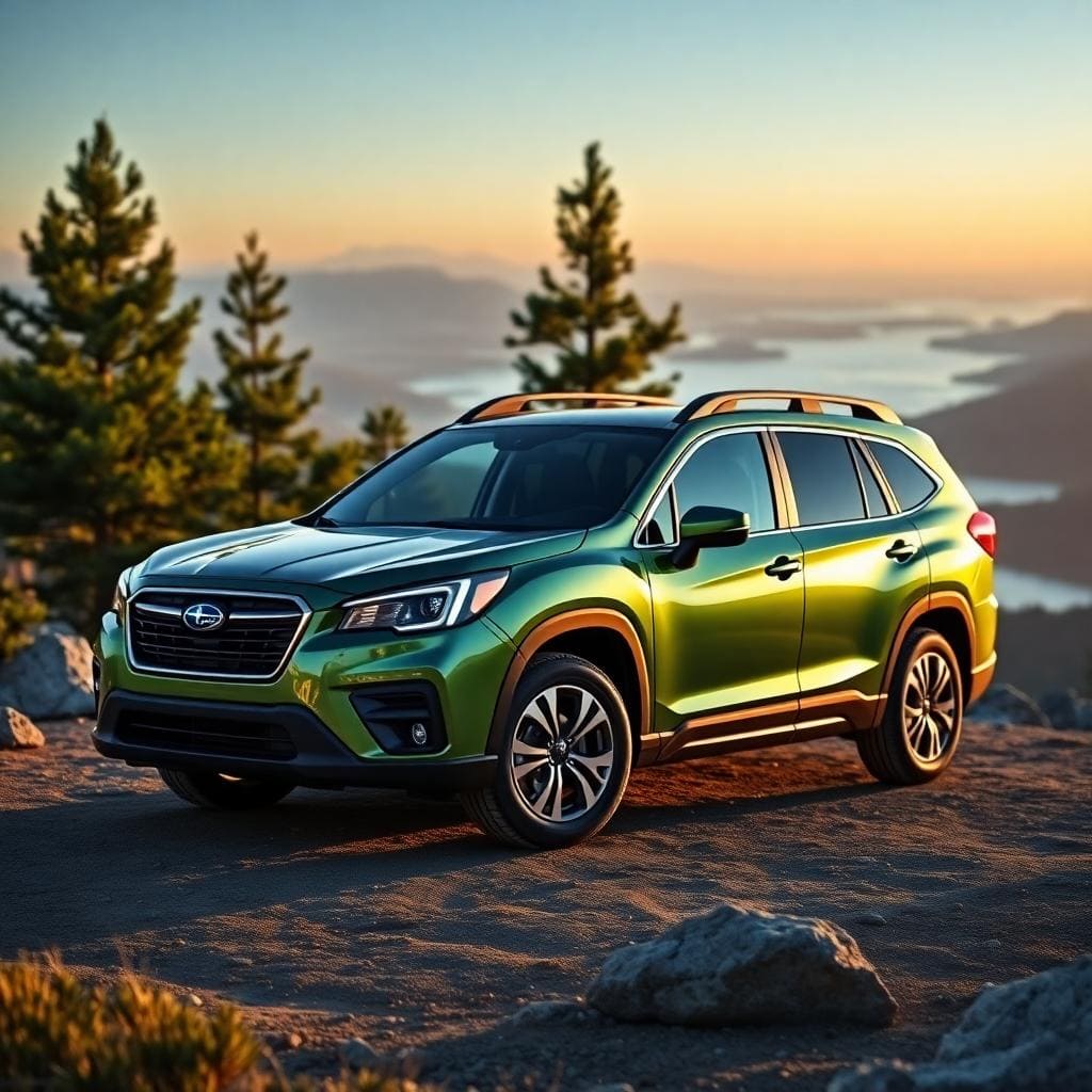 Metallic Green Subaru Ascent