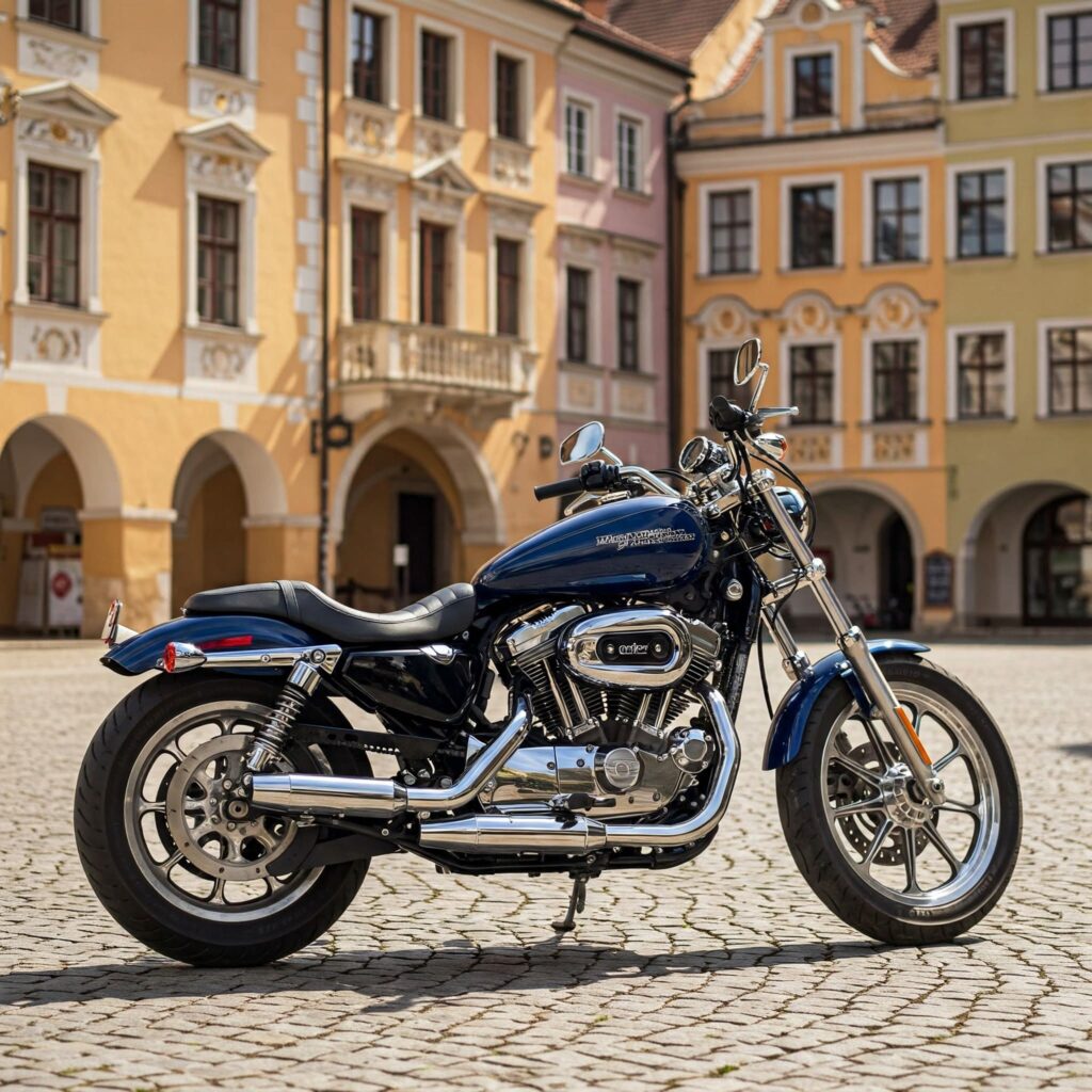 Purple Sportster Motorcycle