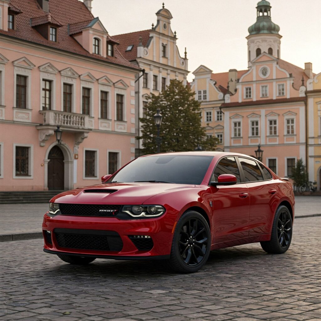 Red dodge hornet