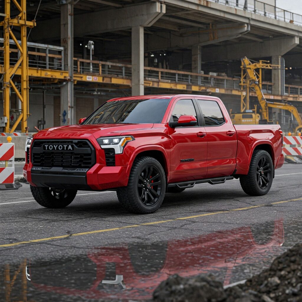 Red toyota tundra