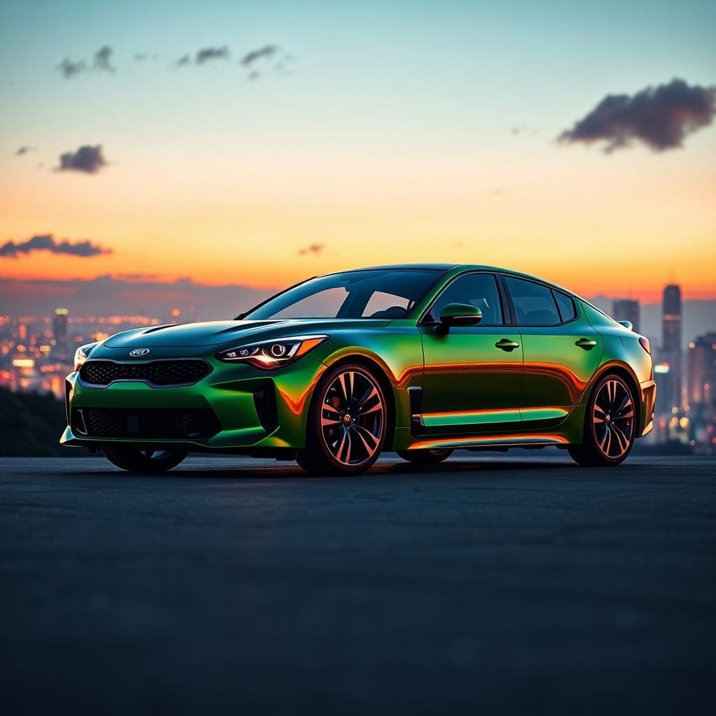 Sleek Green Kia Stinger