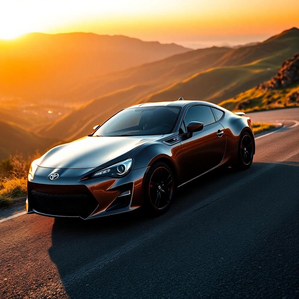 Toyota 86 Sportscar Mountain Road