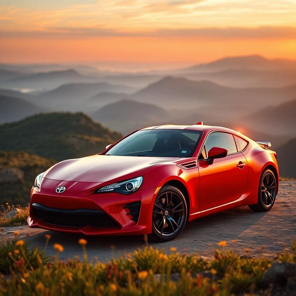 Vibrant Red Toyota 86