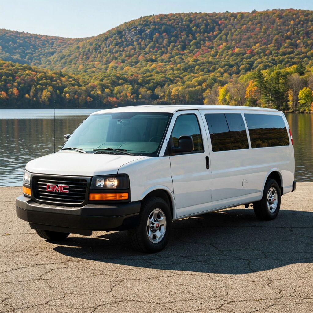 White Gmc Van