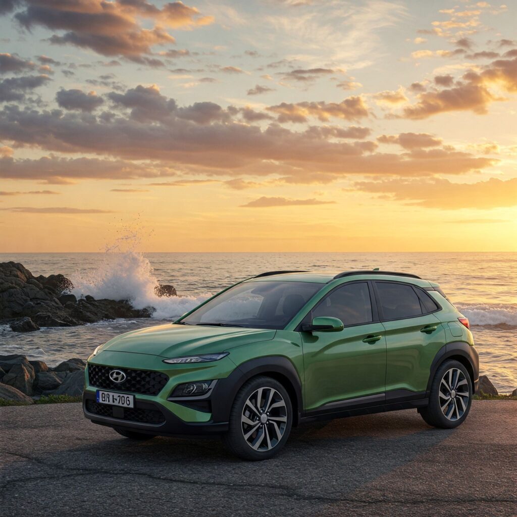 2023 green hyundai kona