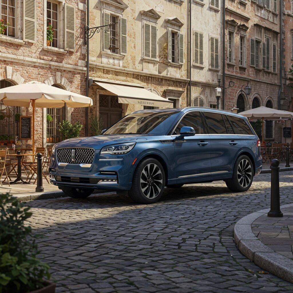 Blue lincoln aviator