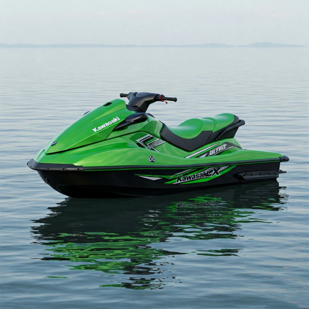 Green kawasaki ultra jet ski