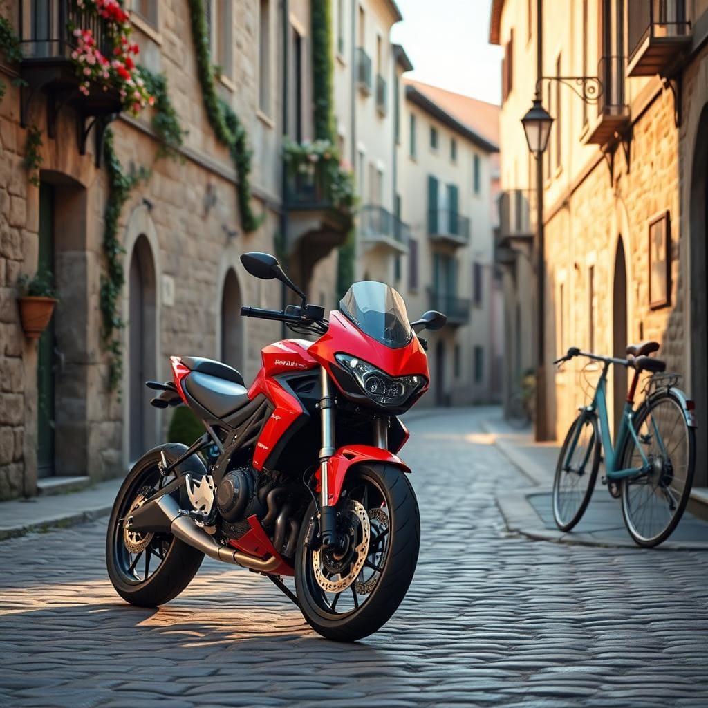 Red 2023 benelli 251s motorcycle