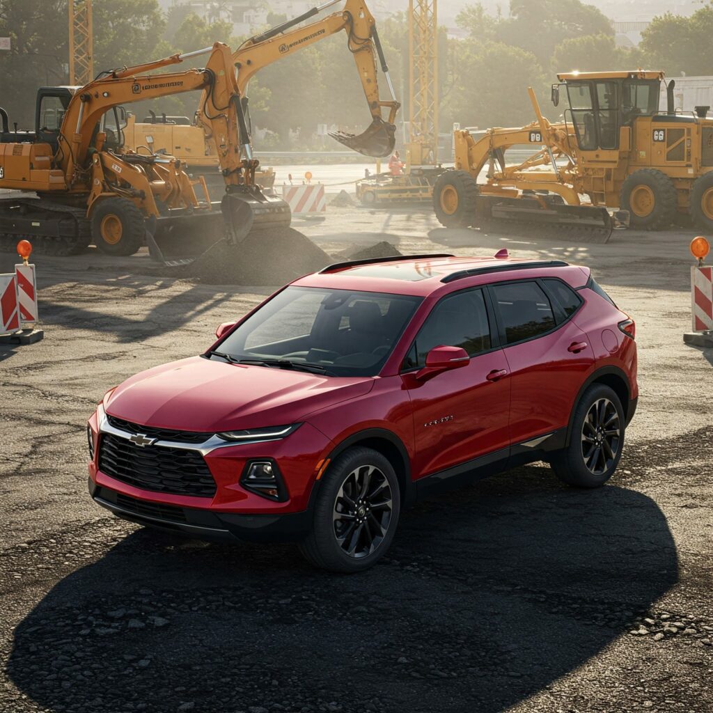 Red chevrolet blazer