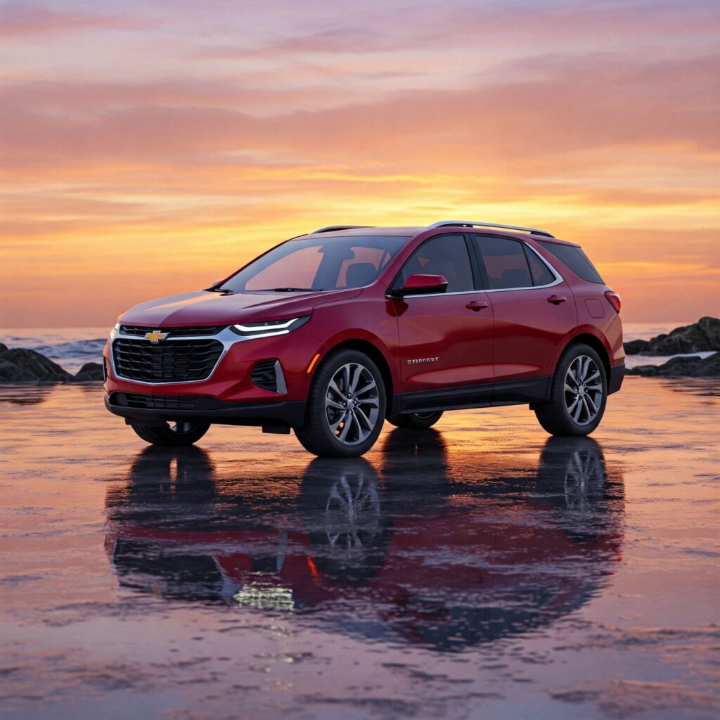 Red chevrolet equinox