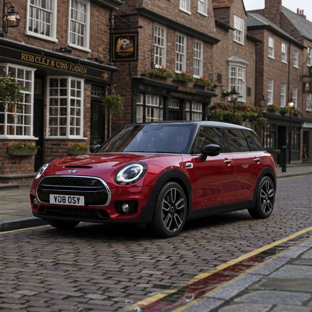 Red mini cooper clubman