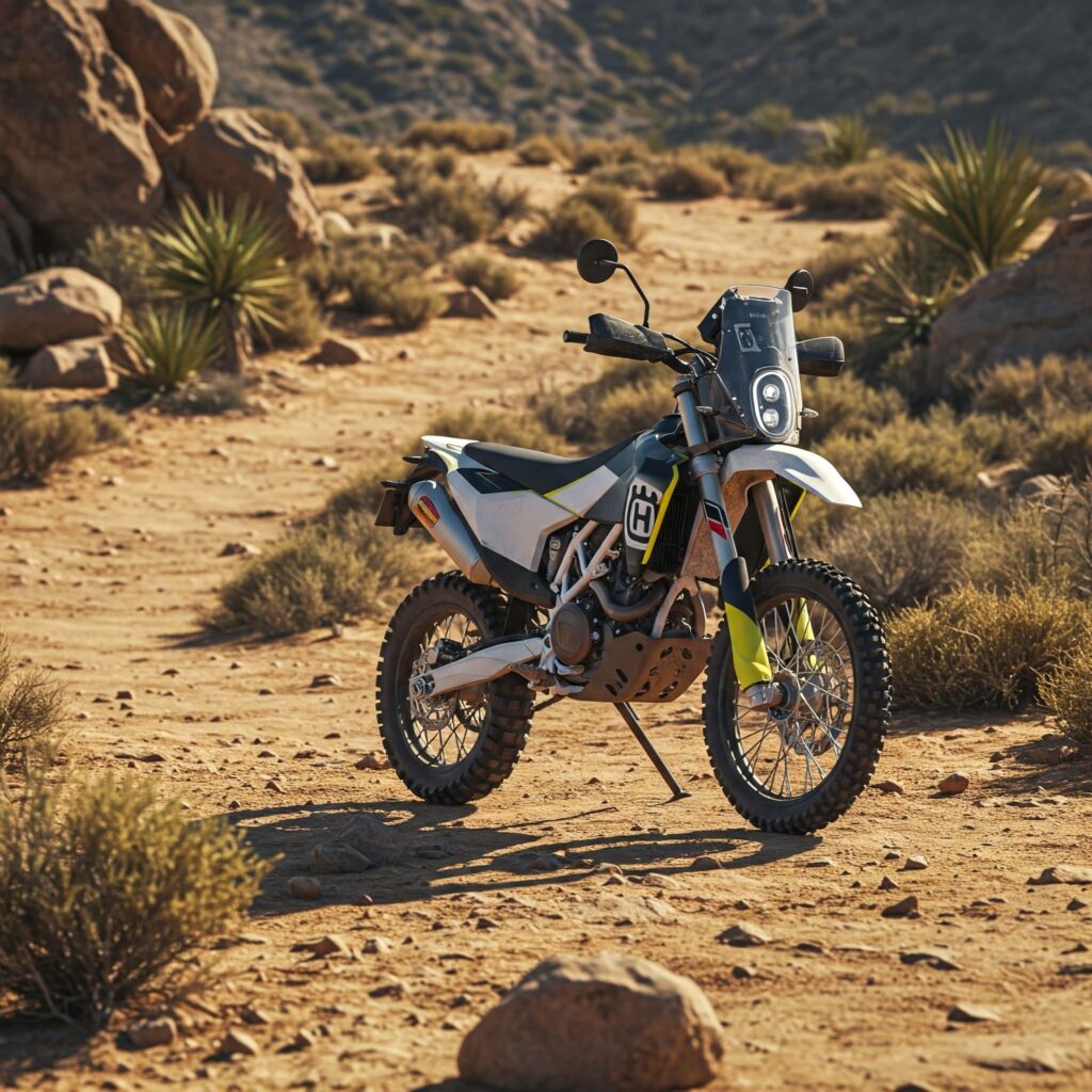 White enduro dirt bike