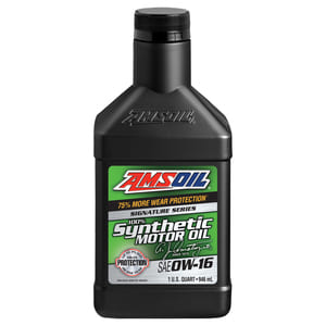 AMSOIL Signature Series 0W-16 100% Synthetic Motor Oil.