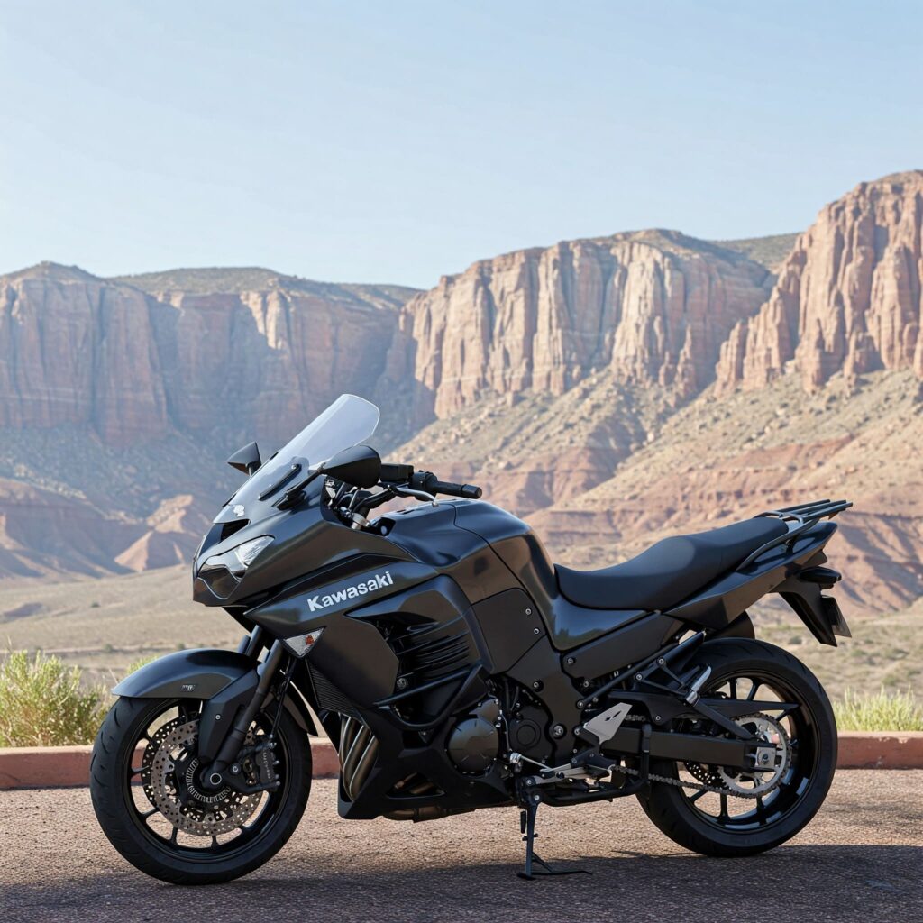 Black kawasaki bike
