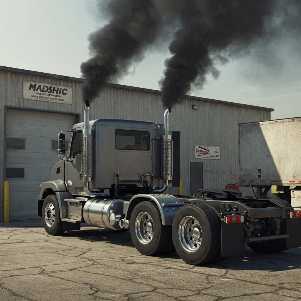 Diesel truck black smoke