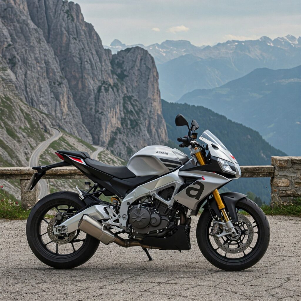 Gray aprilia rs660 motorcycle